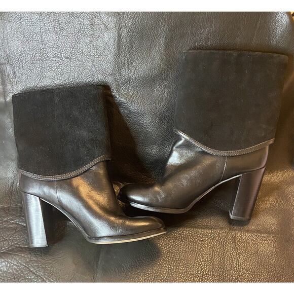 Michael Kors FULTON BOOTIES Suede/ Leather Ankle Boots Women Sz US 8.5-M Buckle - Picture 9 of 16